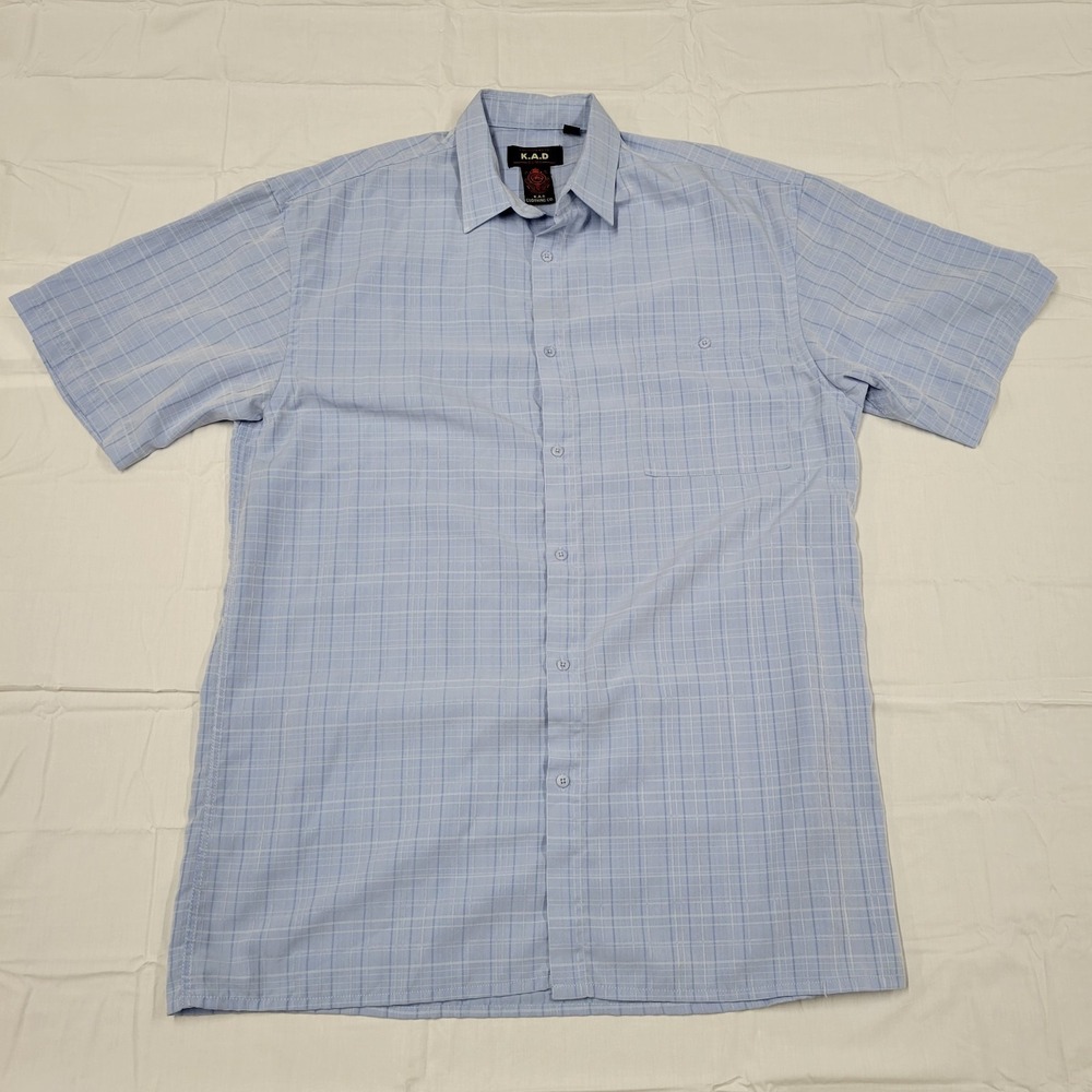 K.A.D. Clothing Co blue short sleeve dress shirt size 2XLT
